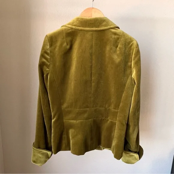 J. Crew Olive Velvet Blazer - Picture 2 of 12